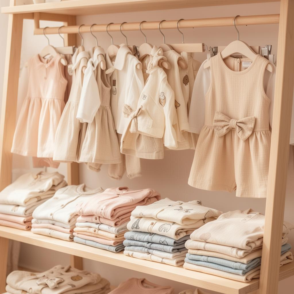 Colorful children's clothing display
